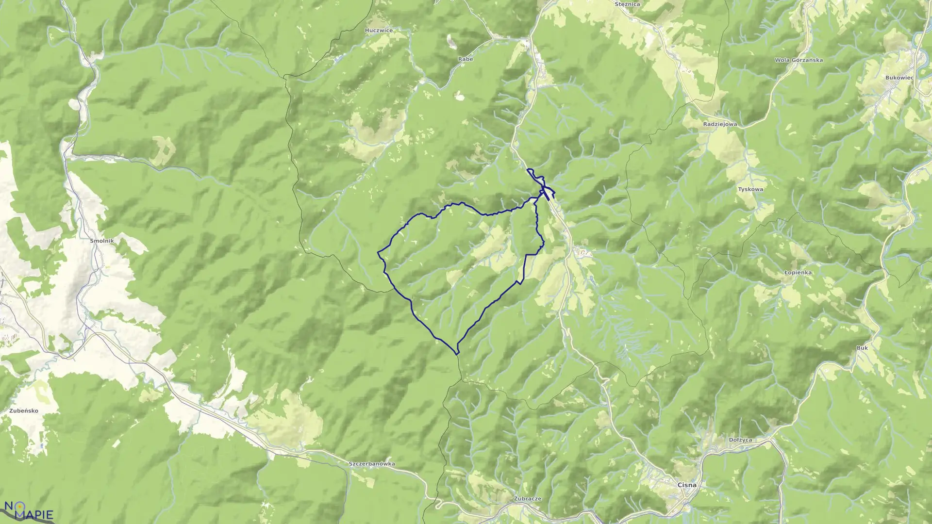 Mapa obrębu KOŁONICE w gminie Baligród